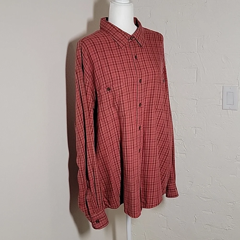 J. Crew Men’s XL Plaid Button Down Shirt Red Long Sleeve Urban Indie Preppy